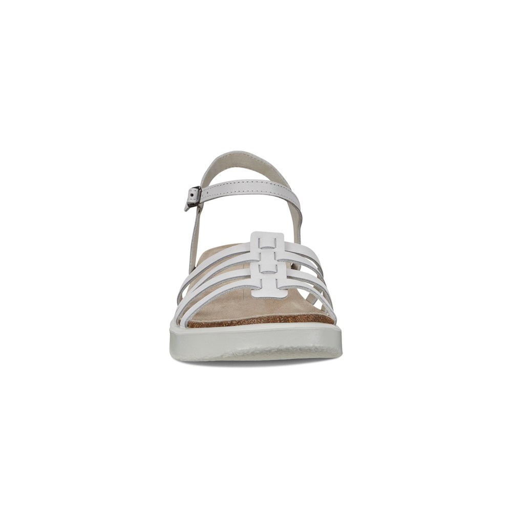 Womens Sandals - ECCO Corksphere Strappy - White - 6814DXNTZ